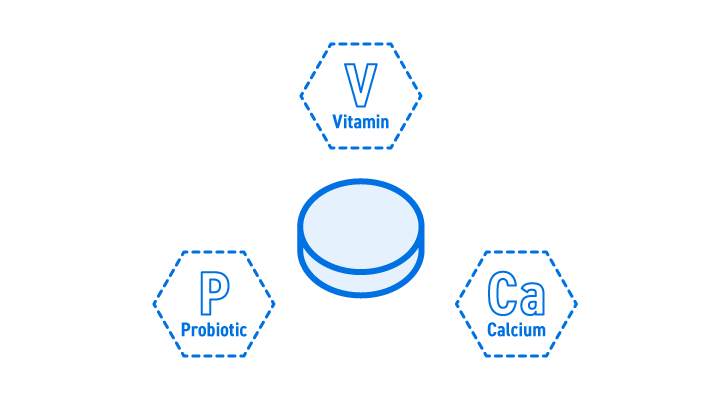 Blending various ingredients for flexible product development