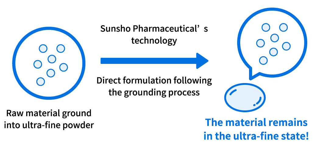 Directly encapsulating nano-sized particles for higher body absorption